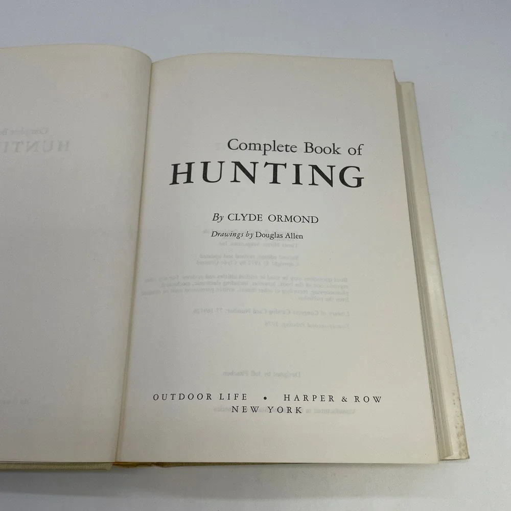 Outdoor Life Complete Book of Hunting Clyde Ormond Hardcover 1976 Illustrated DJ
